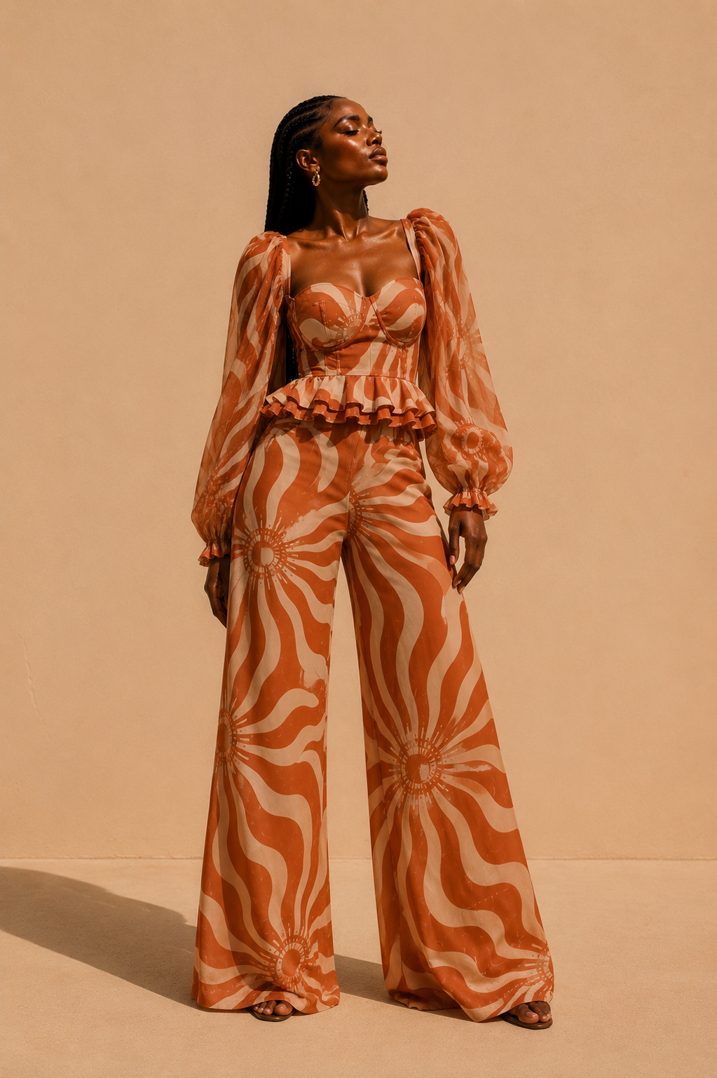 Adjoa set Terracotta