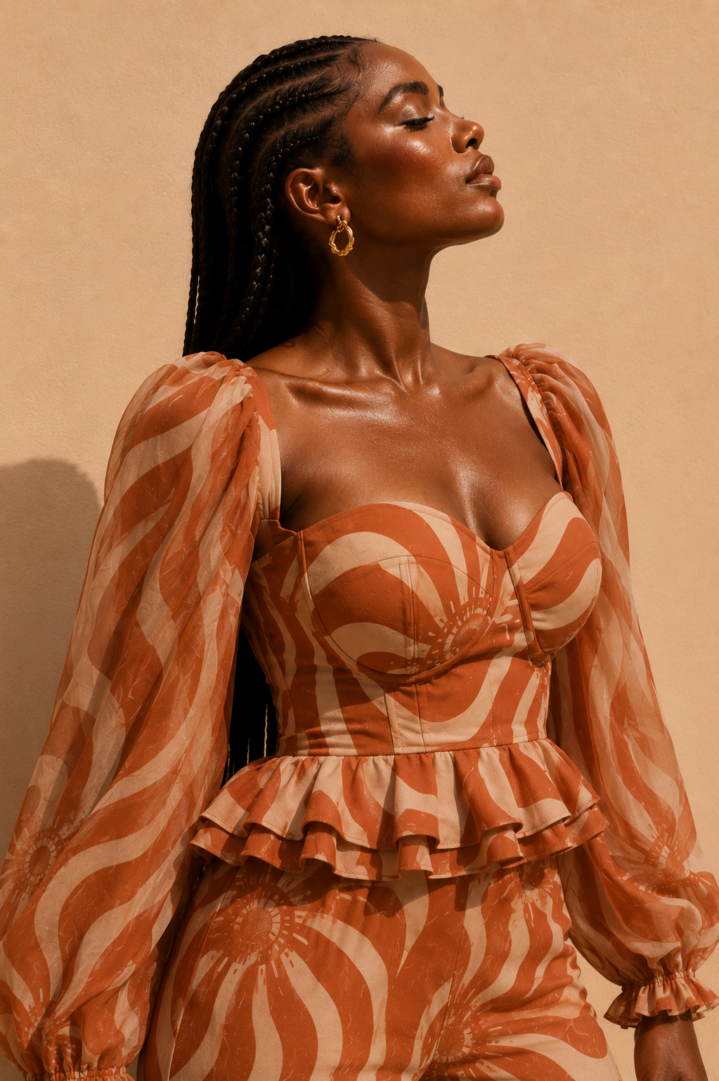 Adjoa set Terracotta